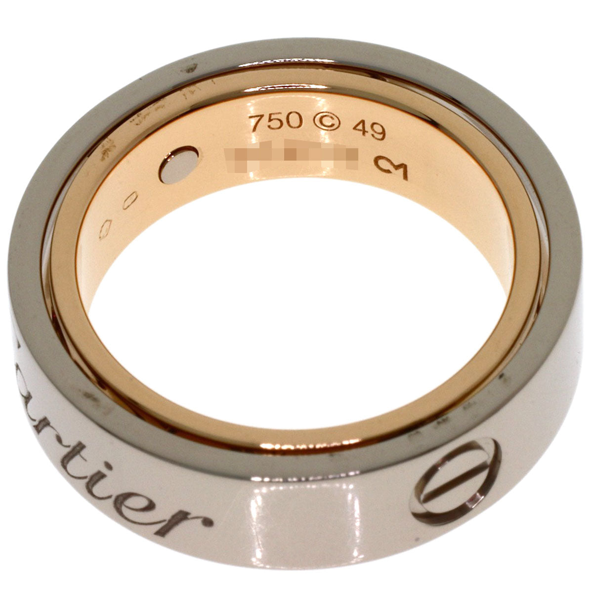 CARTIER Secret Love #49 Ring K18 White Gold 18K Pink GoldLadies [Used]