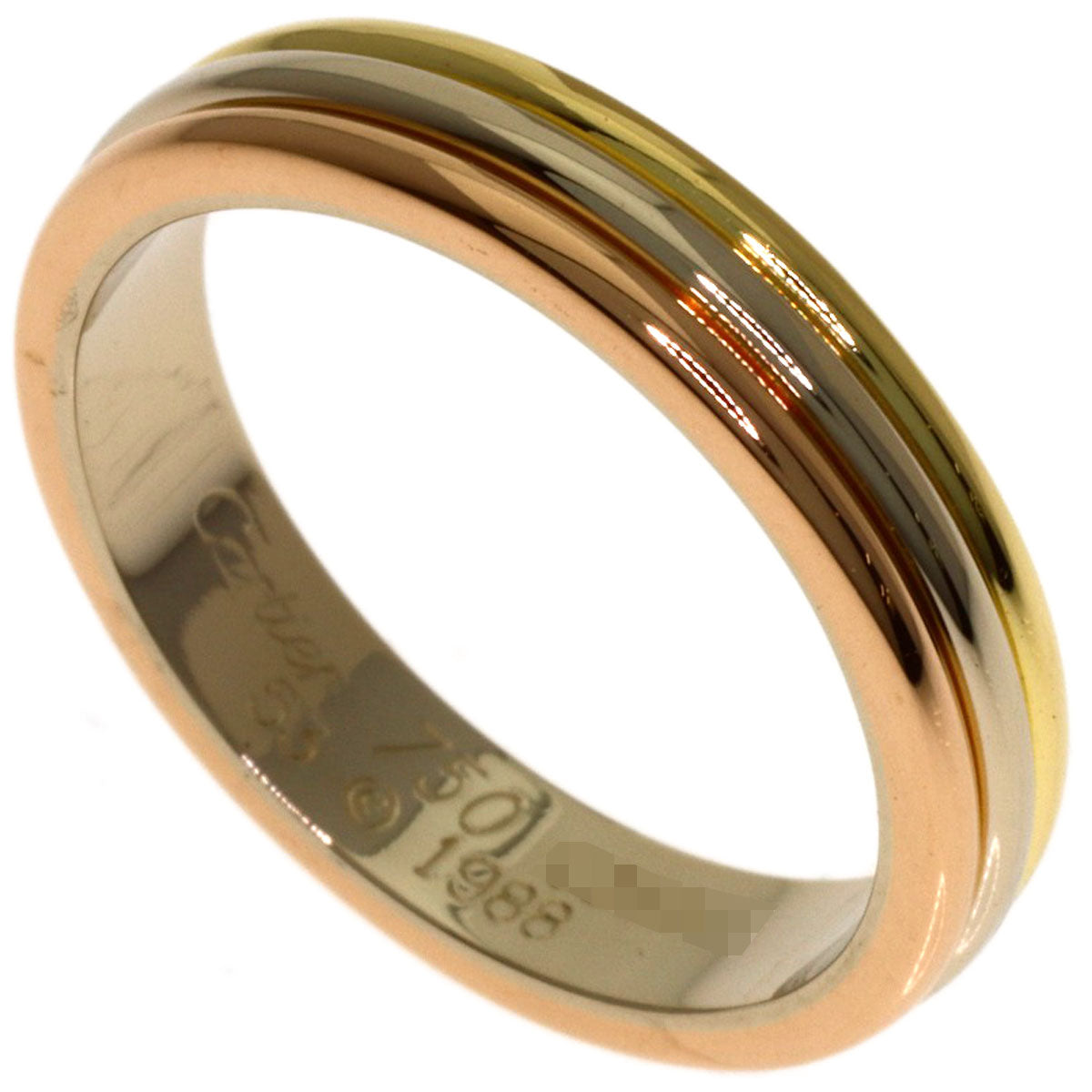 CARTIER Three colors # 53 Ring K18 Yellow Gold K18 White GoldLadies [Used]