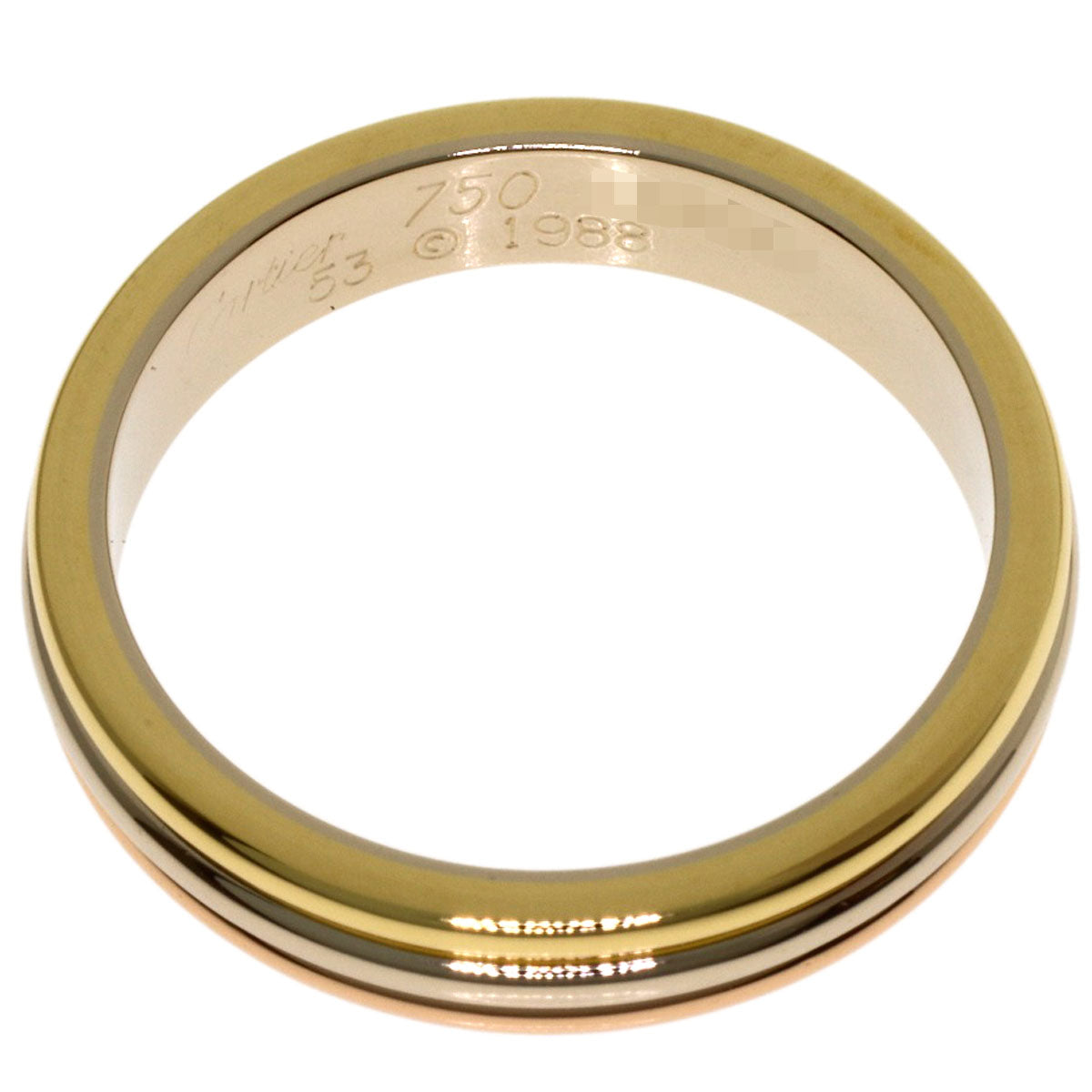 CARTIER Three colors # 53 Ring K18 Yellow Gold K18 White GoldLadies [Used]