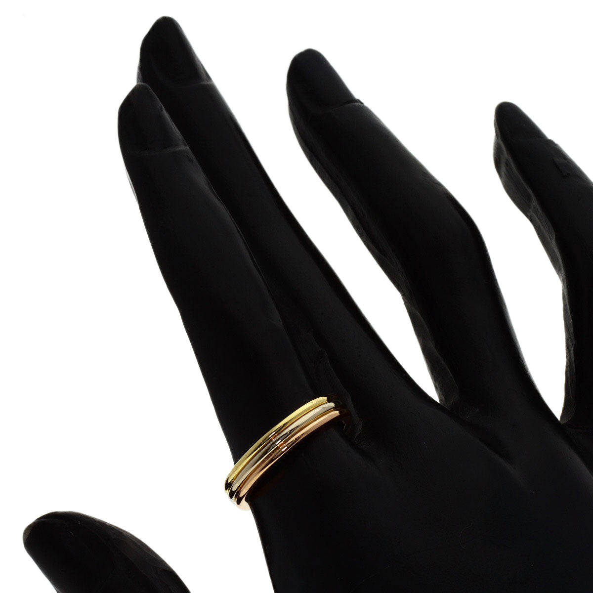 CARTIER Three colors # 53 Ring K18 Yellow Gold K18 White GoldLadies [Used]