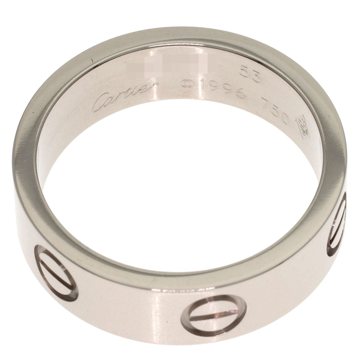 CARTIER love ring #53 Ring K18 White Gold Ladies [Used]