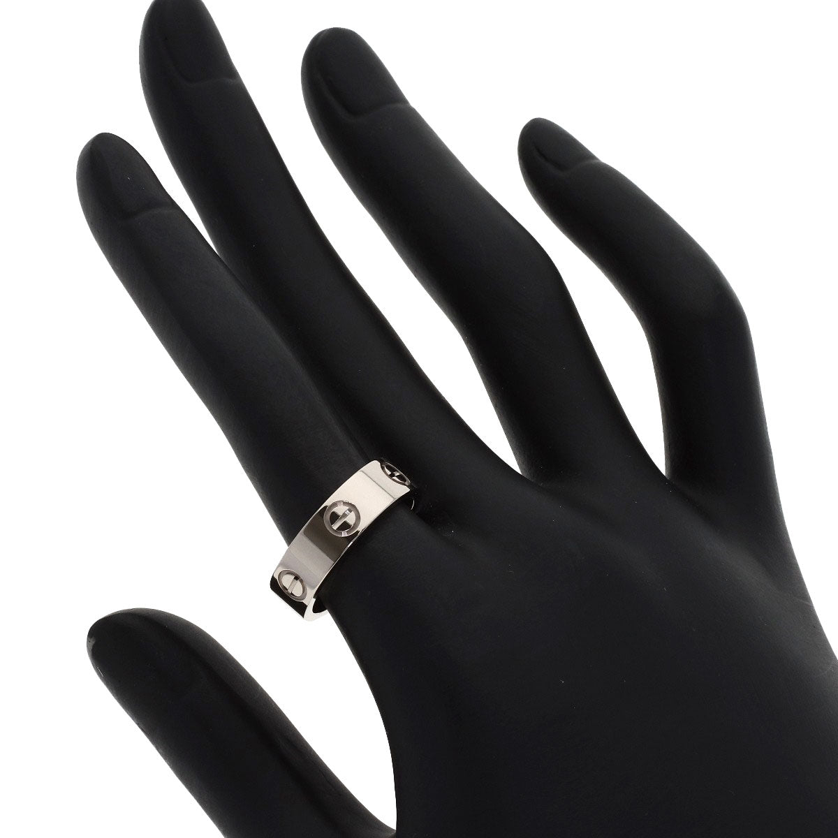 CARTIER love ring #53 Ring K18 White Gold Ladies [Used]