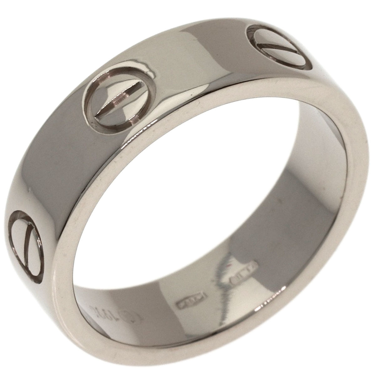 CARTIER love ring #53 Ring K18 White Gold Ladies [Used]