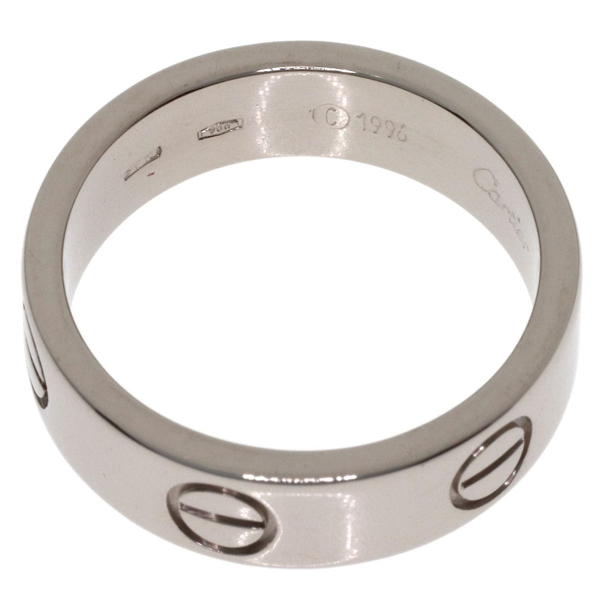 CARTIER love ring #53 Ring K18 White Gold Ladies [Used]