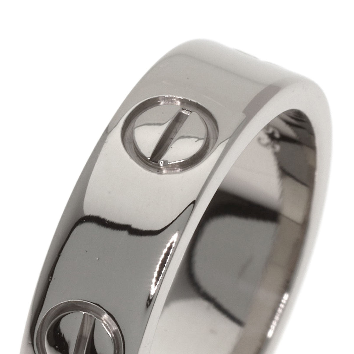 CARTIER love ring #53 Ring K18 White Gold Ladies [Used]