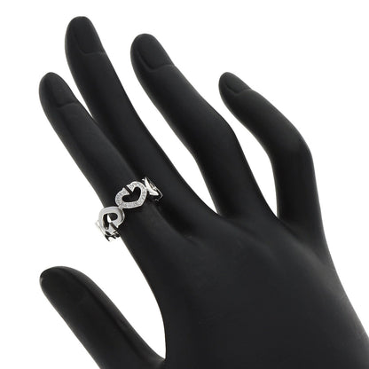 CARTIER C Heart Diamond # 48 Ring K18 White Gold Ladies [Used]