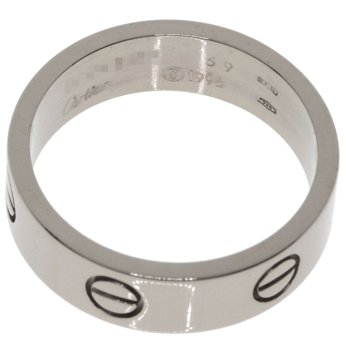 CARTIER love ring #59 Ring K18 White Gold Ladies [Used]