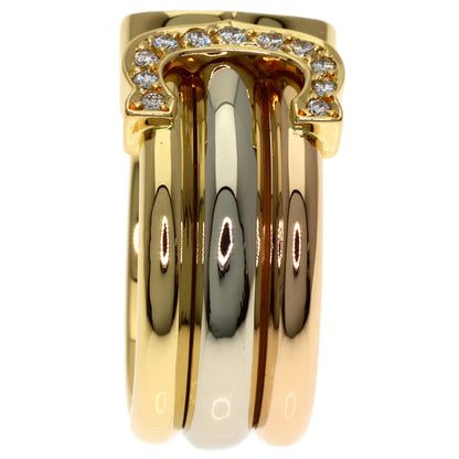 CARTIER 2C ring LM Diamond # 49 Ring K18 Yellow Gold K18 White GoldLadies [Used]
