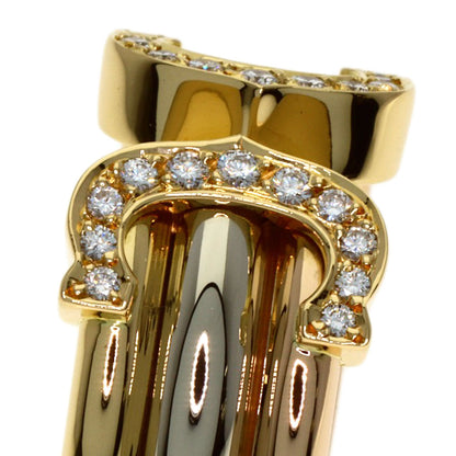 CARTIER 2C ring LM Diamond # 49 Ring K18 Yellow Gold K18 White GoldLadies [Used]