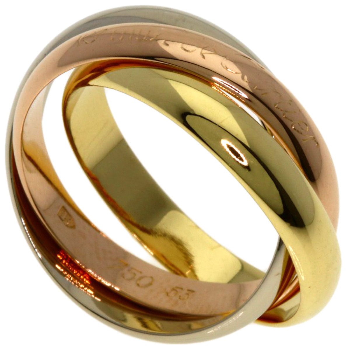 CARTIER Trinity #53 Ring K18 Yellow Gold K18 White GoldLadies [Used]