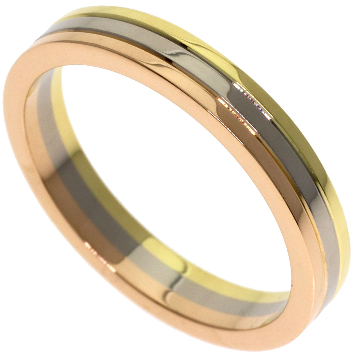 CARTIER Three color # 56 Ring K18 Yellow Gold 18K Pink GoldLadies [Used]