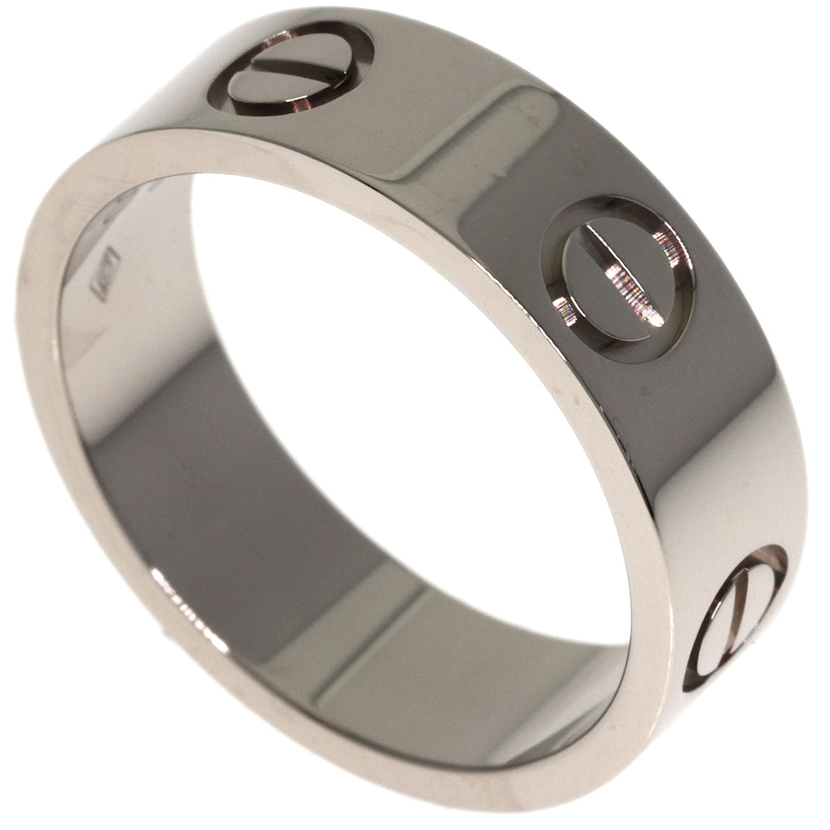CARTIER love ring#51 Ring K18 White Gold Ladies [Used]
