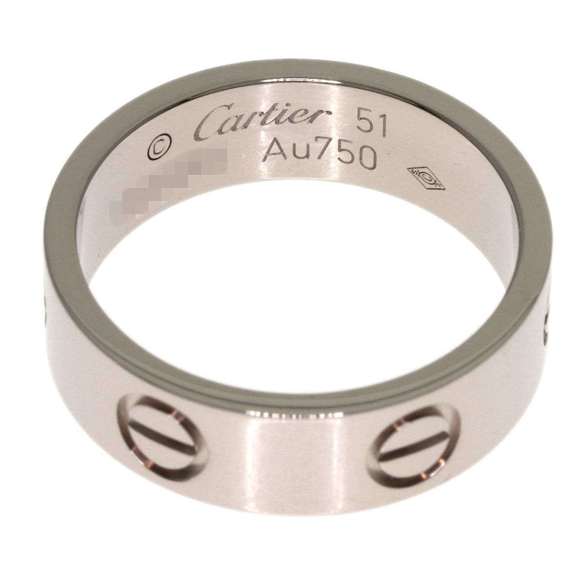 CARTIER love ring#51 Ring K18 White Gold Ladies [Used]