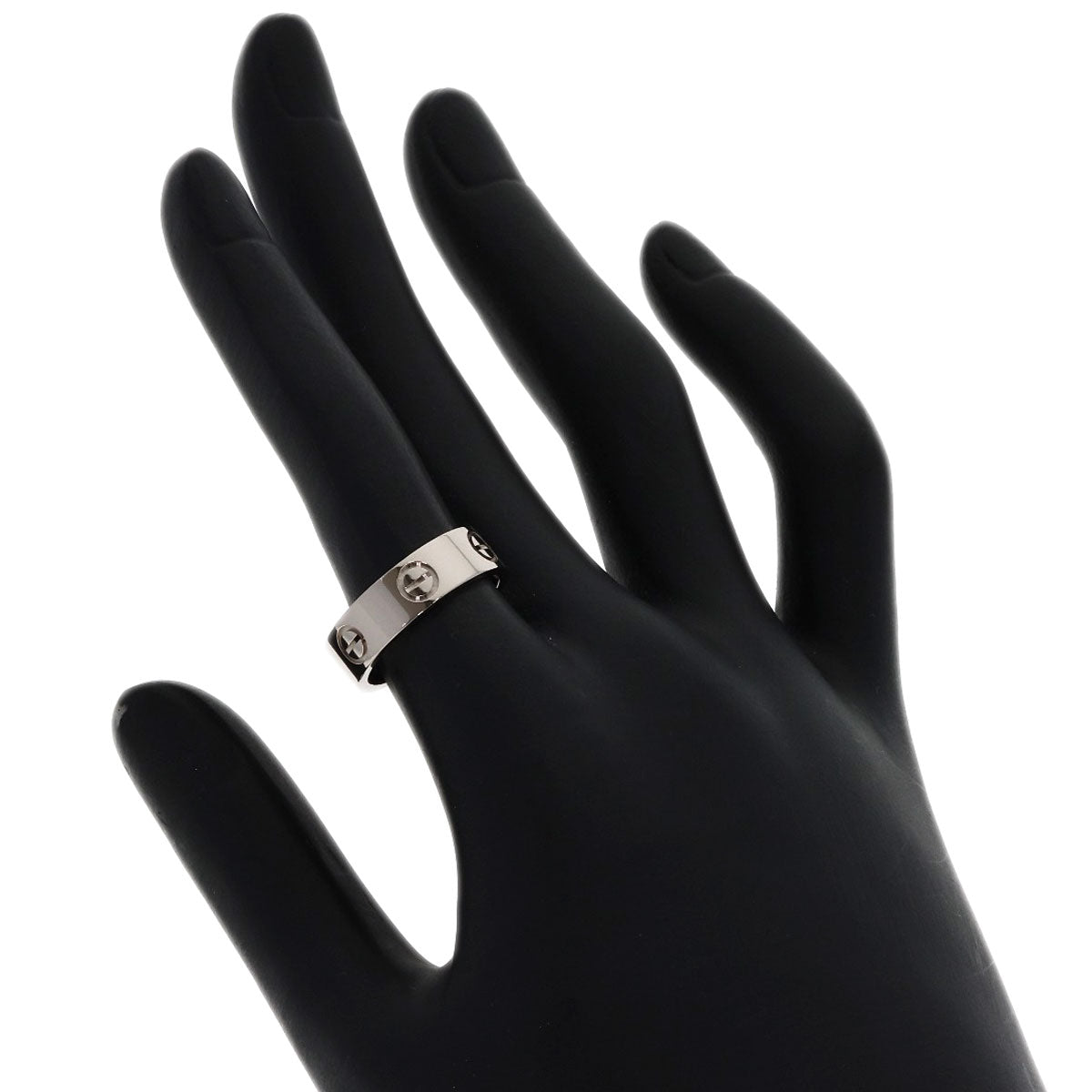 CARTIER love ring#51 Ring K18 White Gold Ladies [Used]