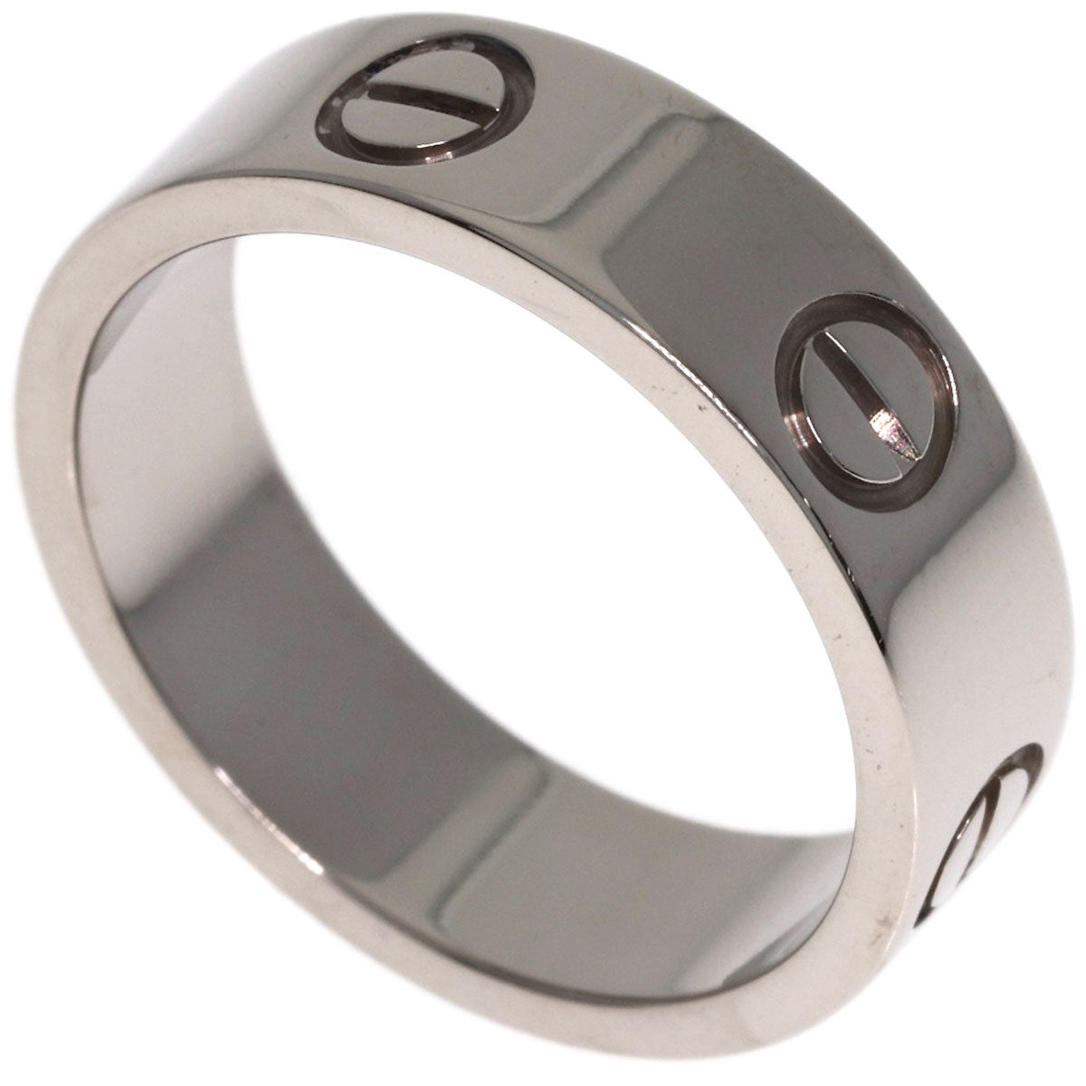 CARTIER love ring #52 Ring K18 White Gold Ladies [Used]