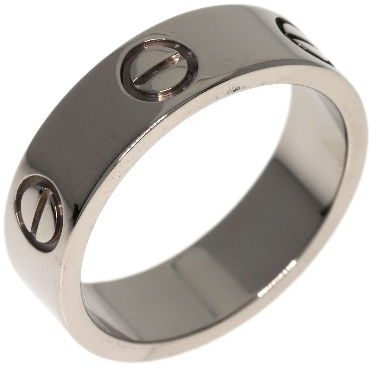 CARTIER love ring #52 Ring K18 White Gold Ladies [Used]