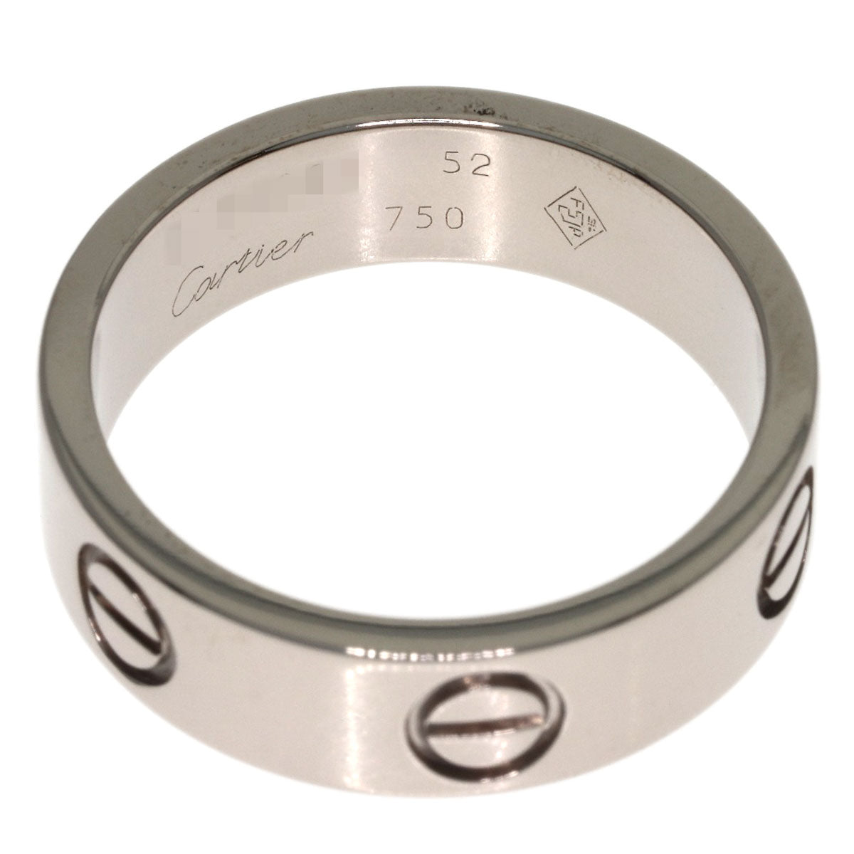 CARTIER love ring #52 Ring K18 White Gold Ladies [Used]