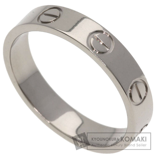 CARTIER mini love ring #50 Ring K18 White Gold Ladies [Used]