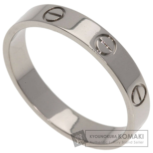 CARTIER mini love ring #57 Ring K18 White Gold Ladies [Used]