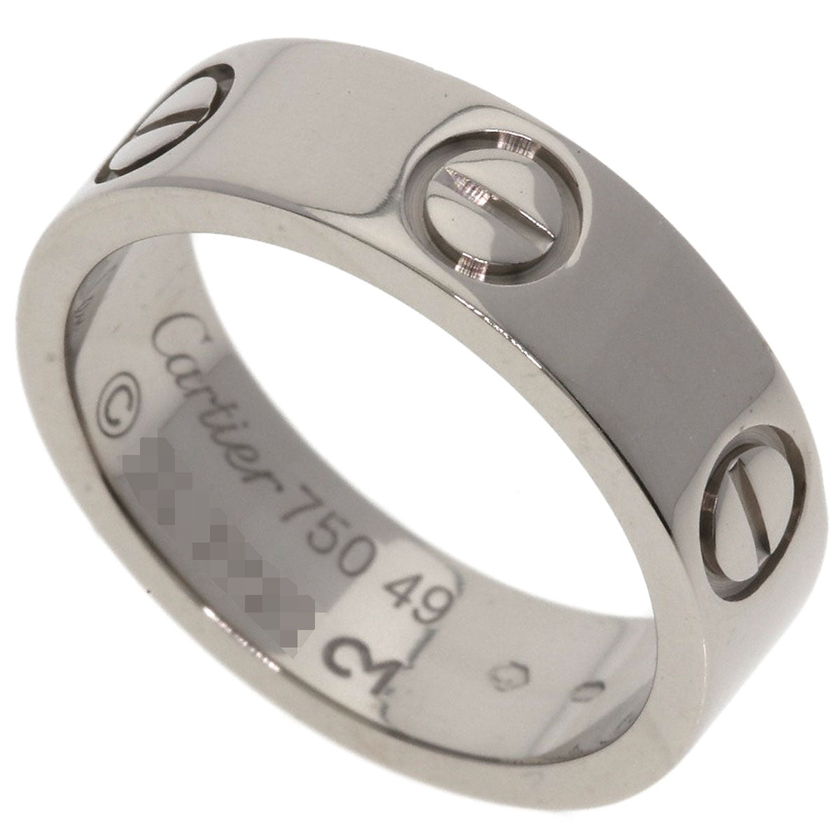 CARTIER love ring #49 Ring K18 White Gold Ladies [Used]
