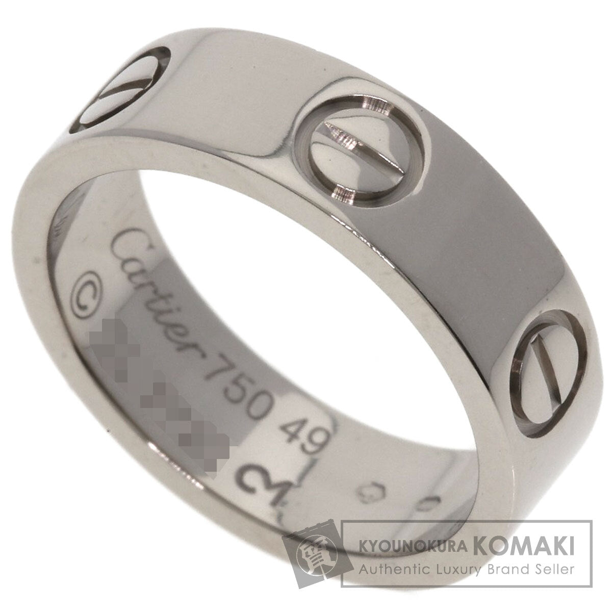 CARTIER love ring #49 Ring K18 White Gold Ladies [Used]