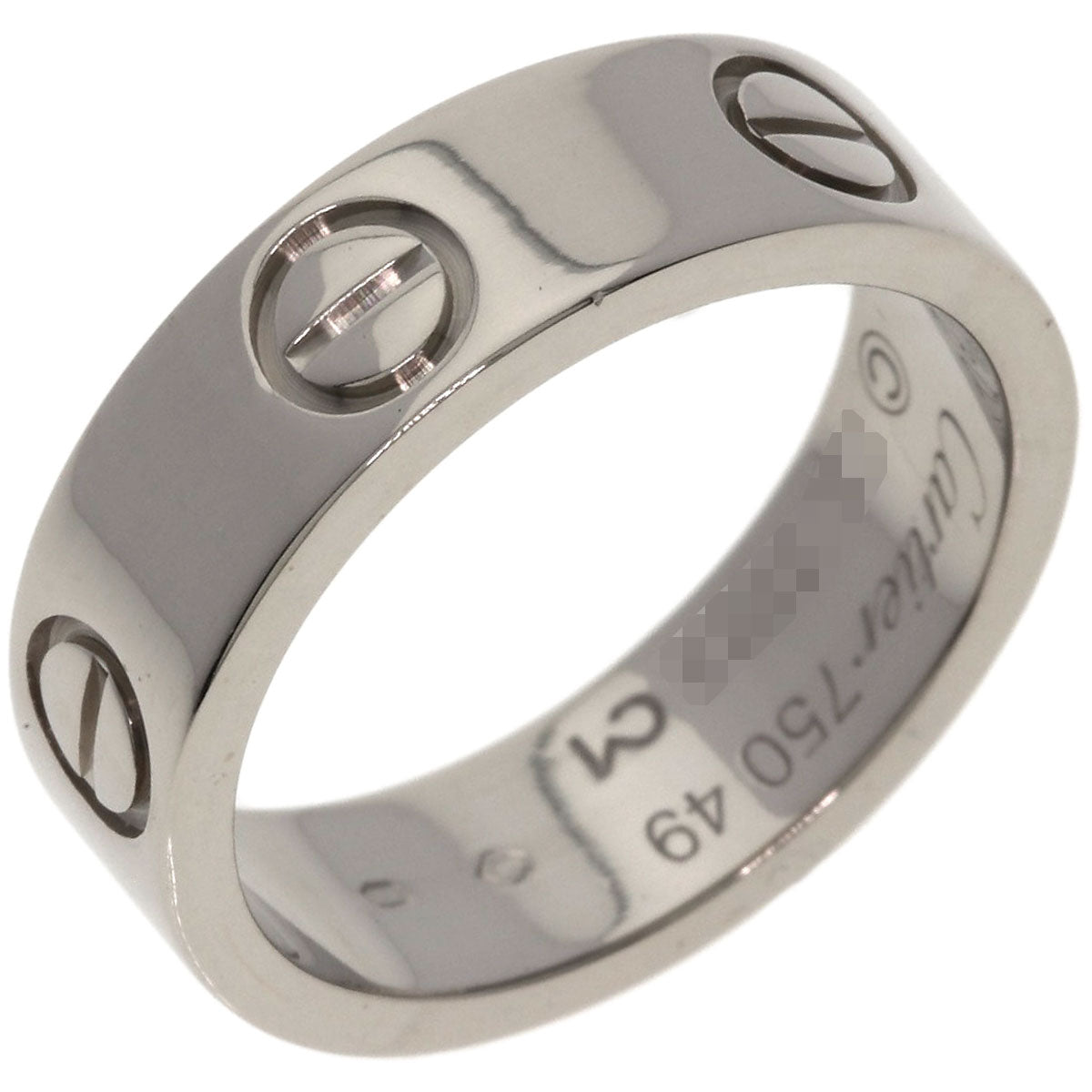 CARTIER love ring #49 Ring K18 White Gold Ladies [Used]