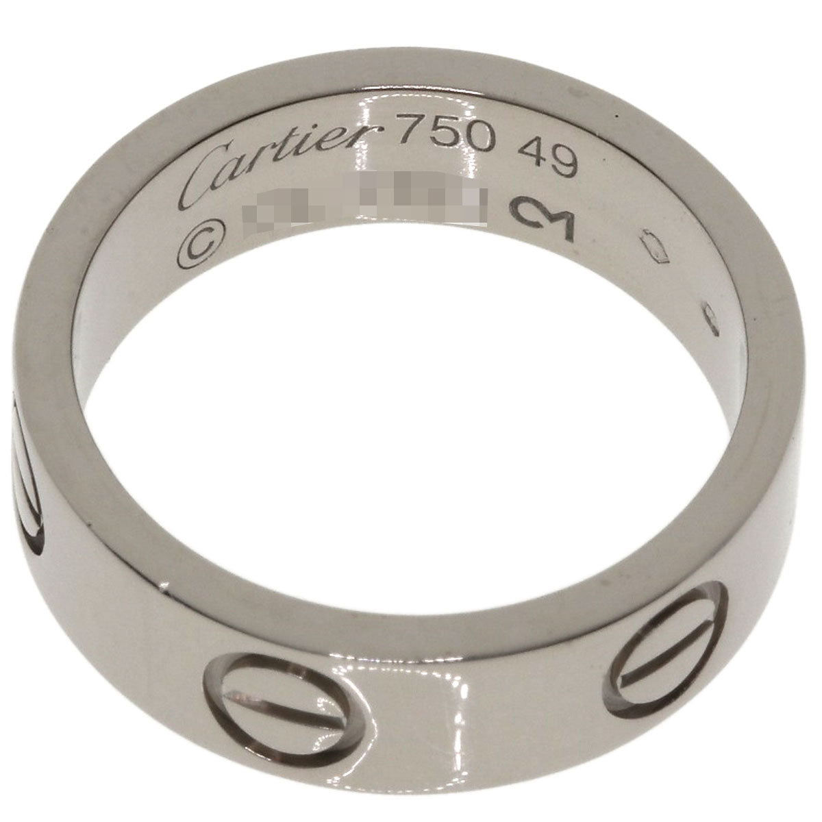 CARTIER love ring #49 Ring K18 White Gold Ladies [Used]