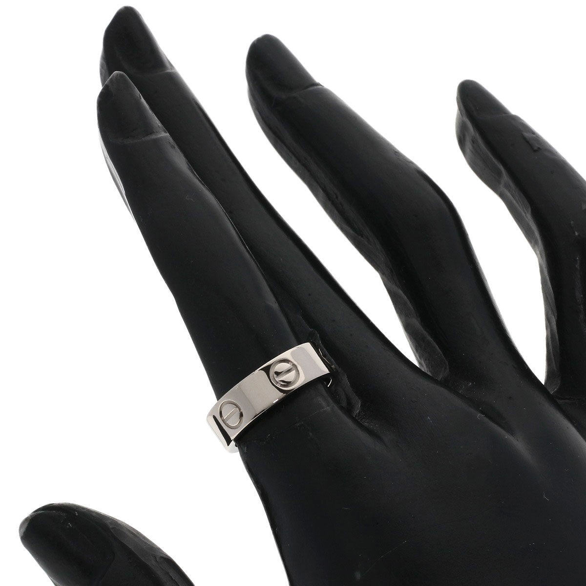 CARTIER love ring #49 Ring K18 White Gold Ladies [Used]