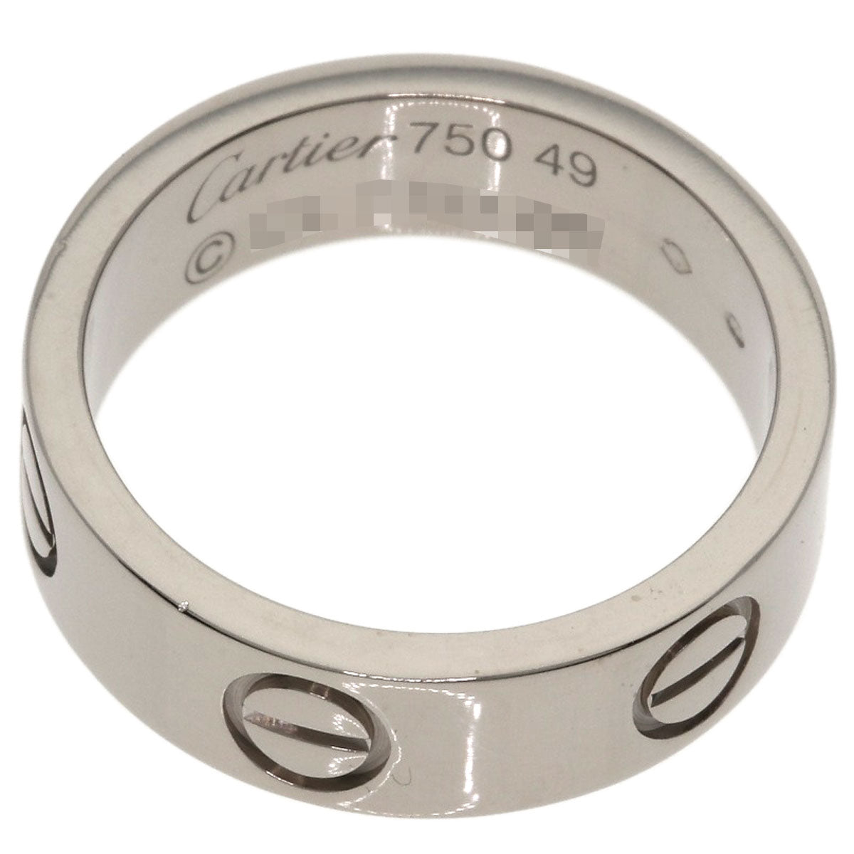 CARTIER love ring #49 Ring K18 White Gold Ladies [Used]