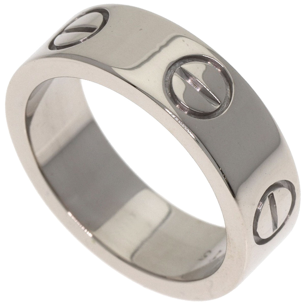 CARTIER love ring #48 Ring K18 White Gold Ladies [Used]