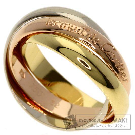CARTIER Trinity #52 Ring K18 Yellow Gold 18K Pink GoldLadies [Used]