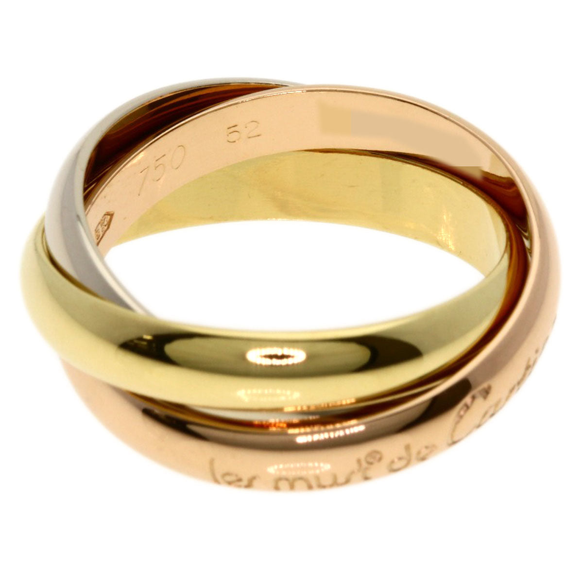 CARTIER Trinity #52 Ring K18 Yellow Gold 18K Pink GoldLadies [Used]