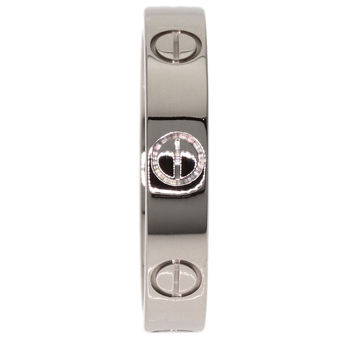 CARTIER Mini love ring #50 Ring K18 White Gold Ladies [Used]