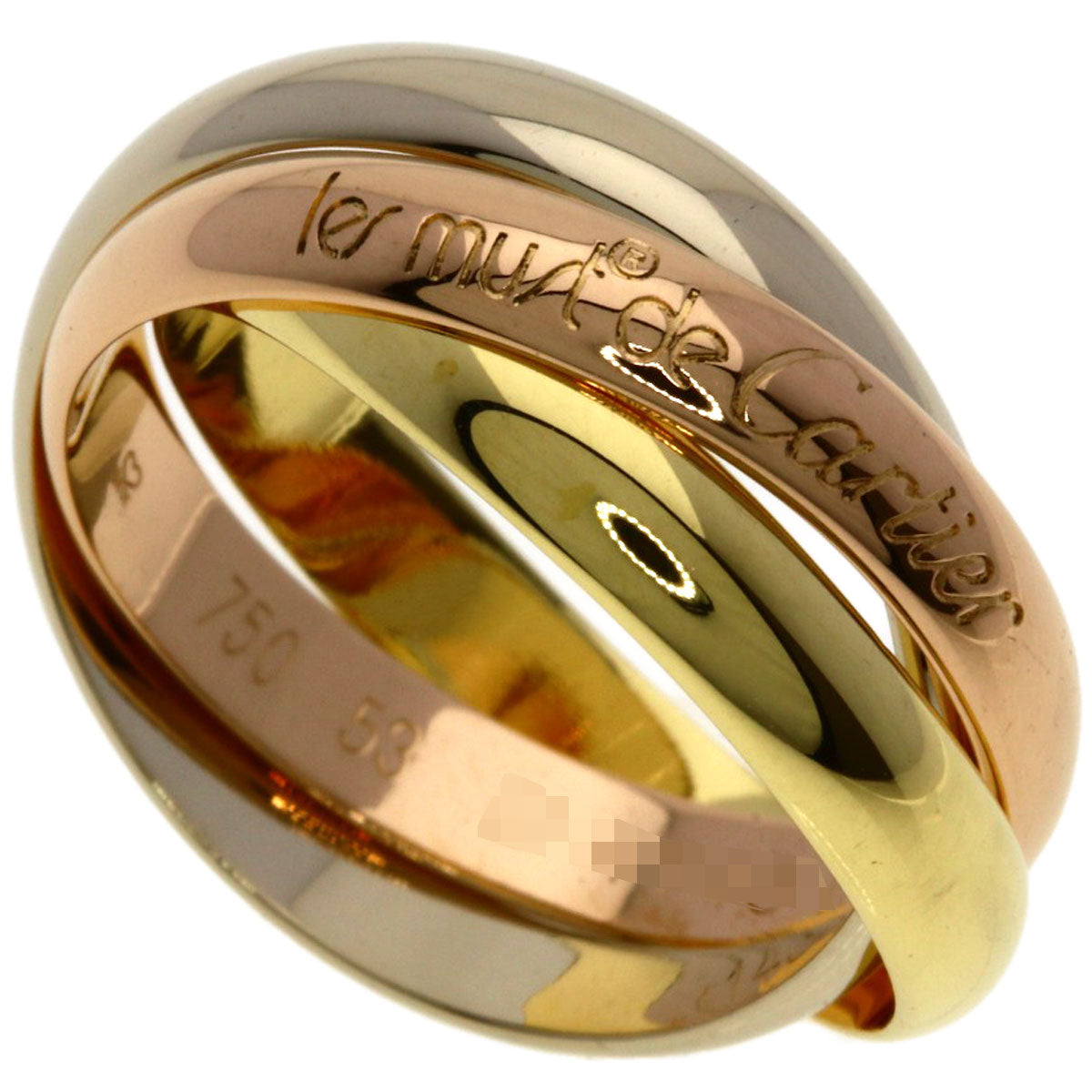 CARTIER Trinity #53 Ring K18 Yellow Gold K18 White GoldLadies [Used]