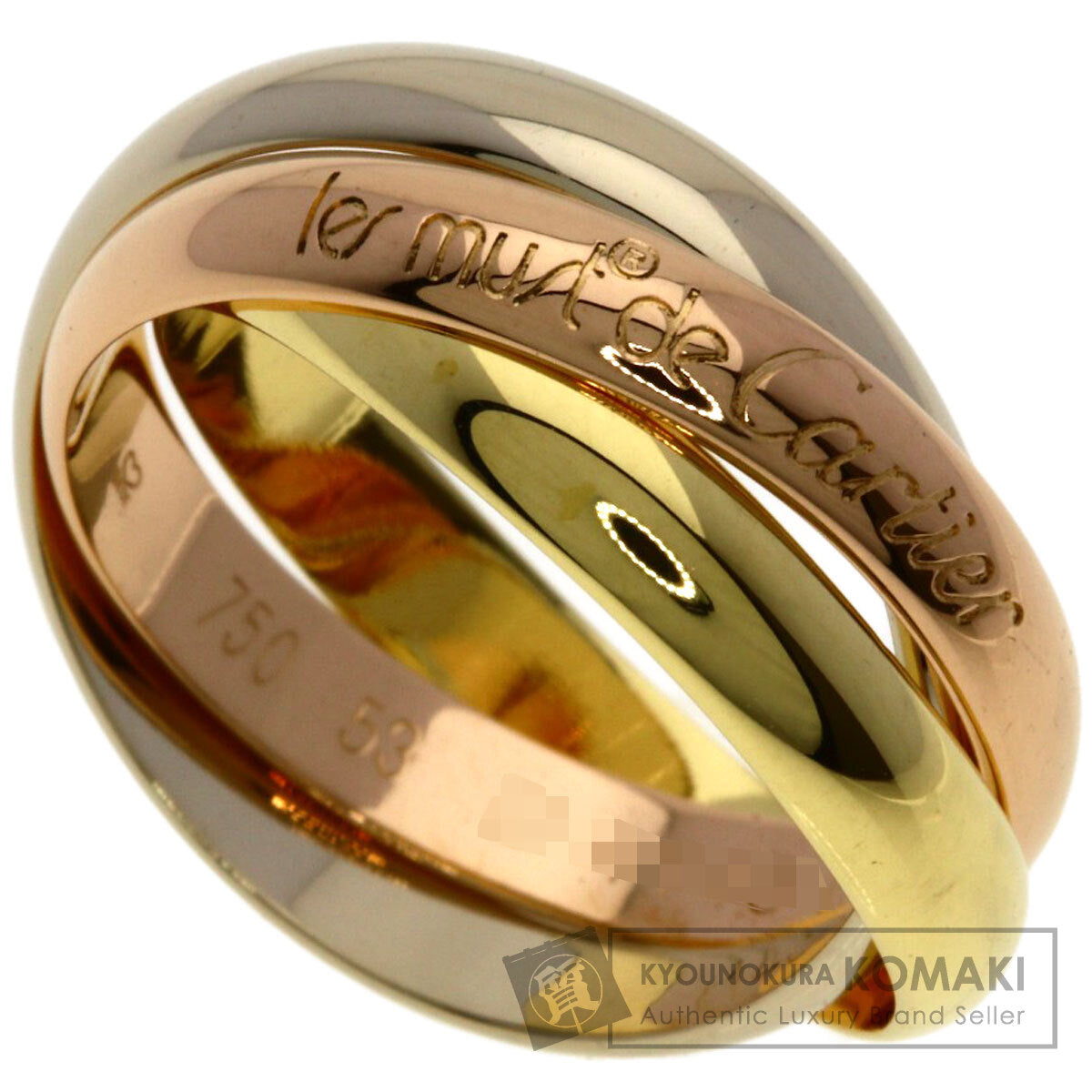 CARTIER Trinity #53 Ring K18 Yellow Gold K18 White GoldLadies [Used]