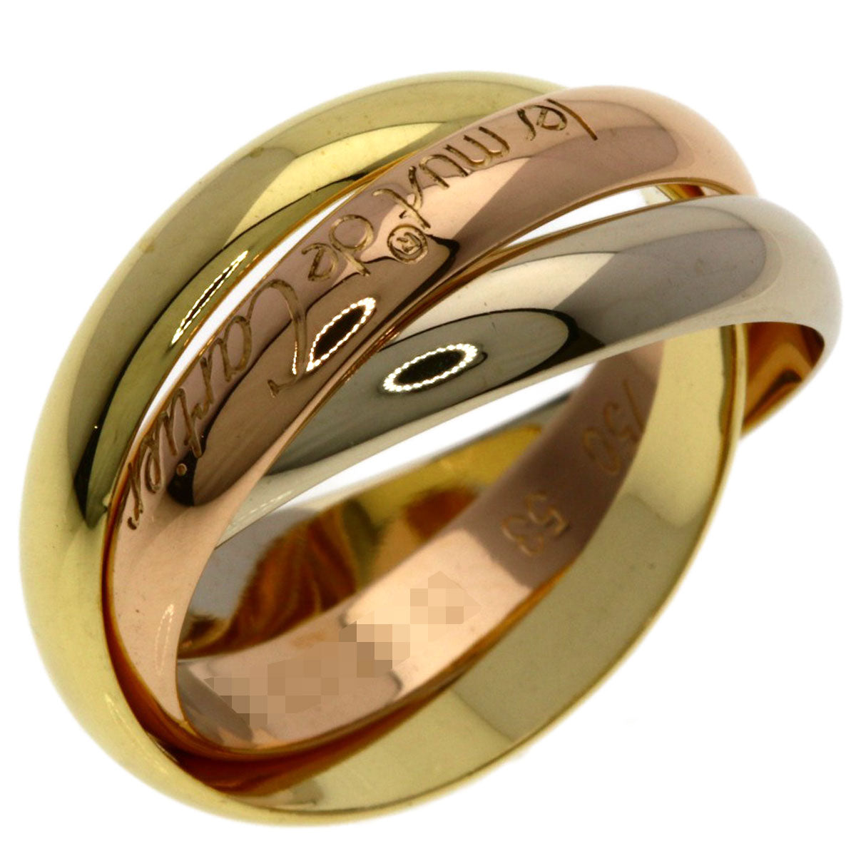 CARTIER Trinity #53 Ring K18 Yellow Gold K18 White GoldLadies [Used]