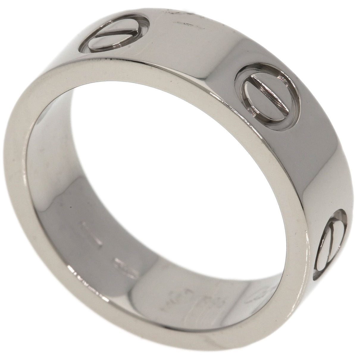CARTIER love ring #51 Ring K18 White Gold Ladies [Used]