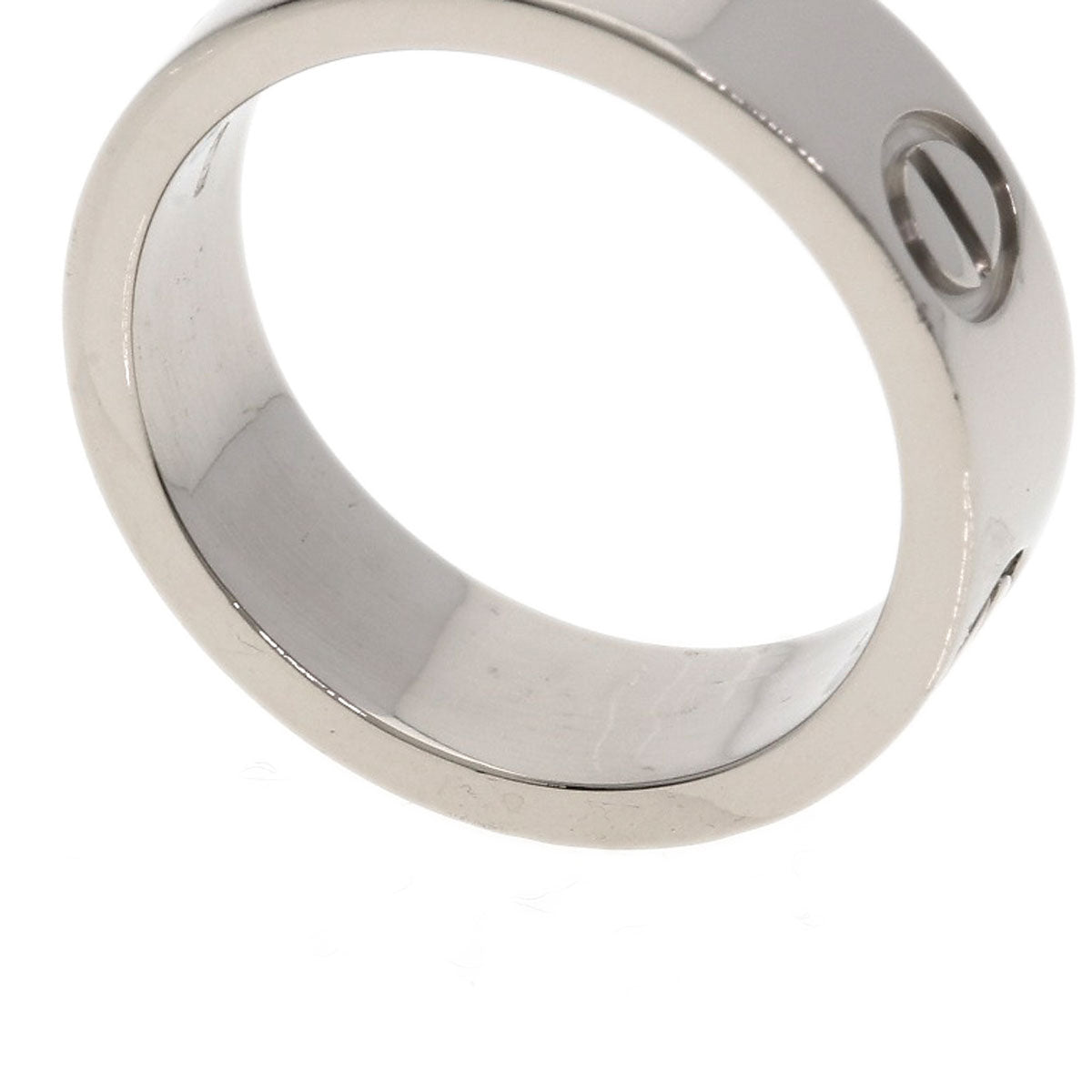 CARTIER love ring #51 Ring K18 White Gold Ladies [Used]