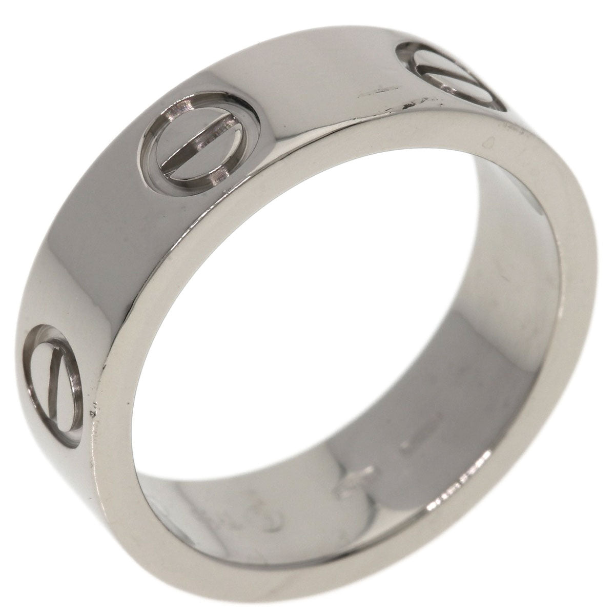 CARTIER love ring #51 Ring K18 White Gold Ladies [Used]