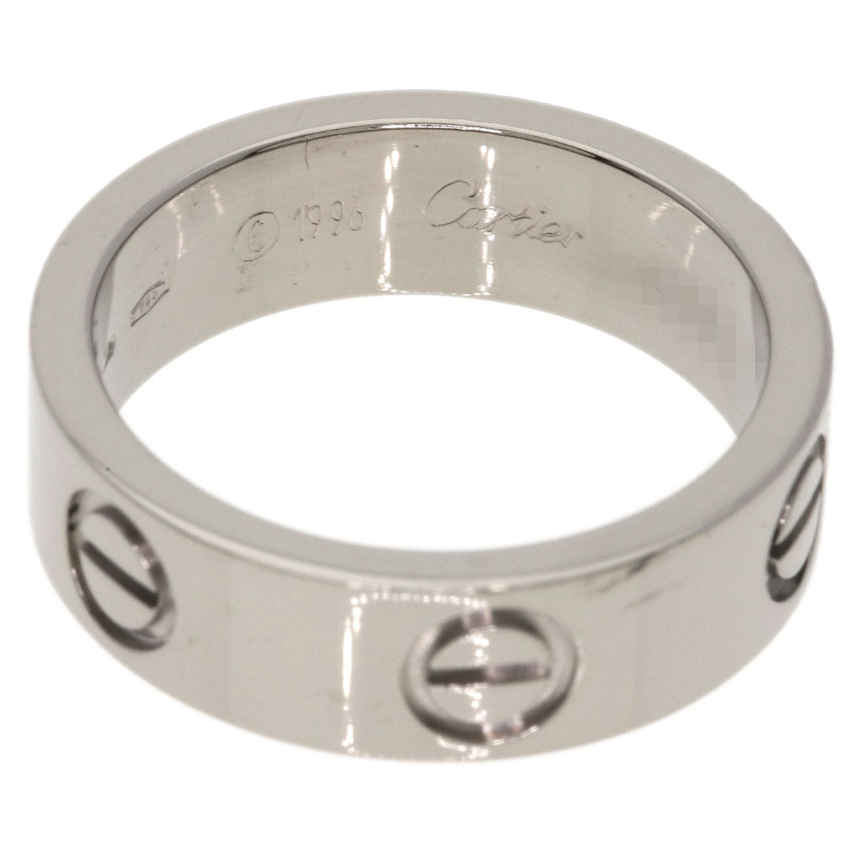 CARTIER love ring #51 Ring K18 White Gold Ladies [Used]