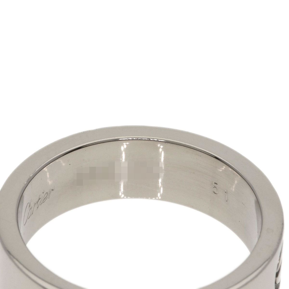 CARTIER love ring #51 Ring K18 White Gold Ladies [Used]