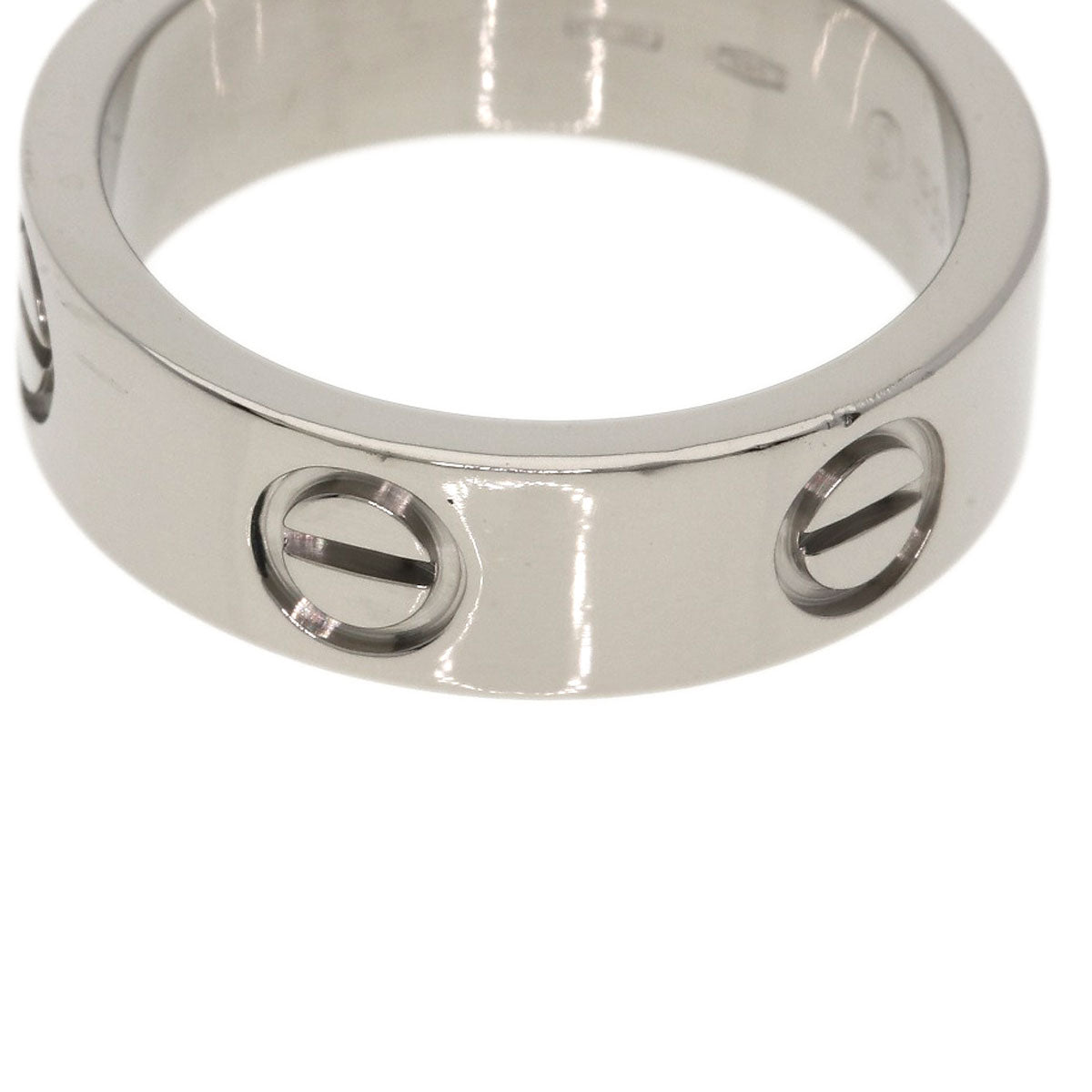 CARTIER love ring #51 Ring K18 White Gold Ladies [Used]