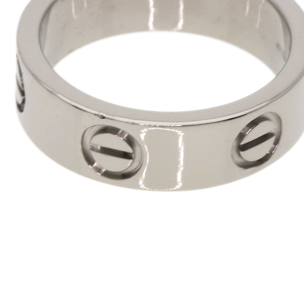 CARTIER love ring #51 Ring K18 White Gold Ladies [Used]