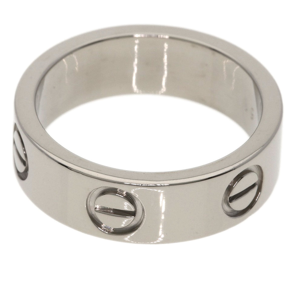 CARTIER love ring #51 Ring K18 White Gold Ladies [Used]