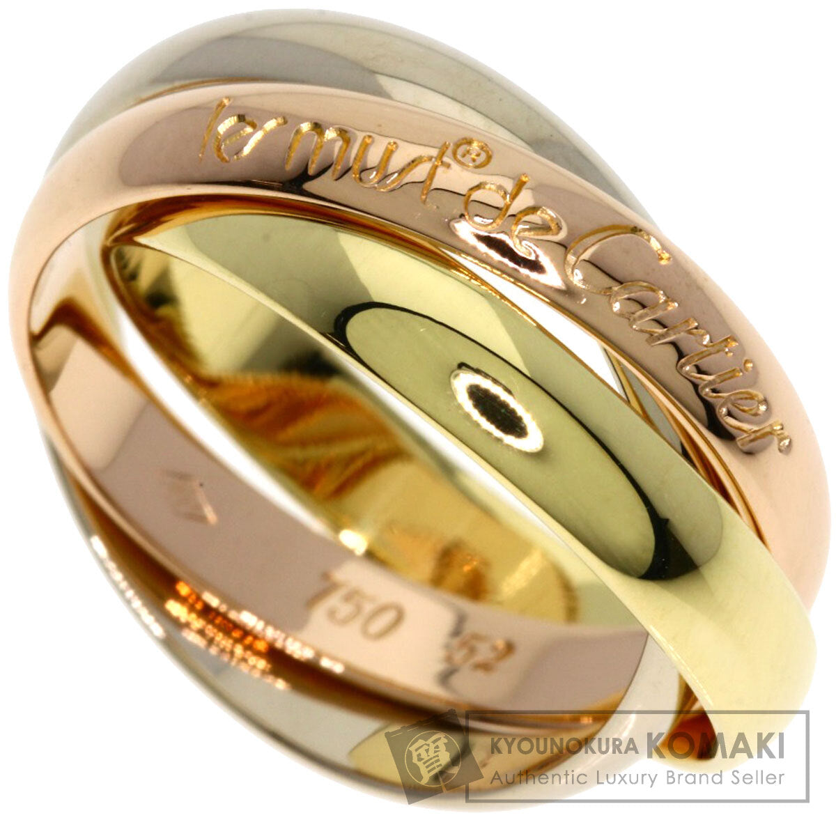 CARTIER Trinity #52 Ring K18 Yellow Gold 18K Pink GoldLadies [Used]