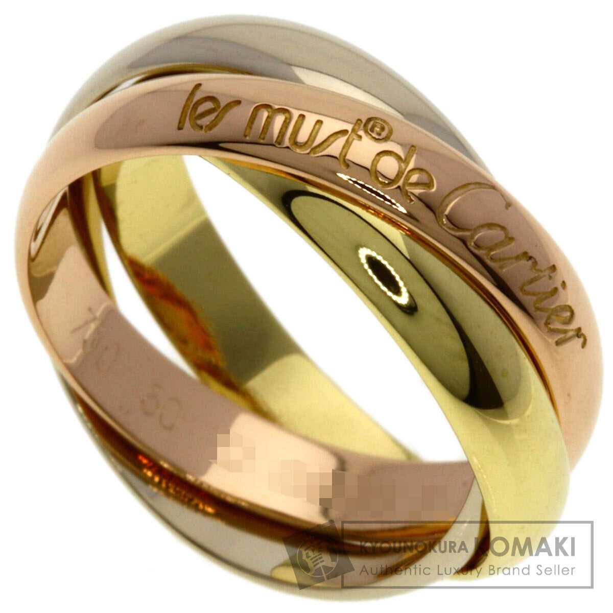 CARTIER Trinity #50 Ring K18 Yellow Gold K18 White GoldLadies [Used]