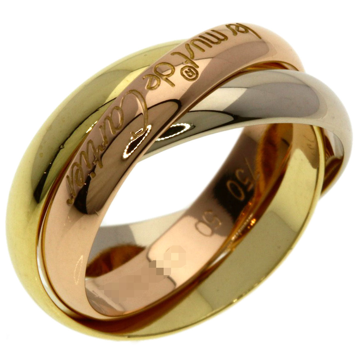 CARTIER Trinity #50 Ring K18 Yellow Gold K18 White GoldLadies [Used]