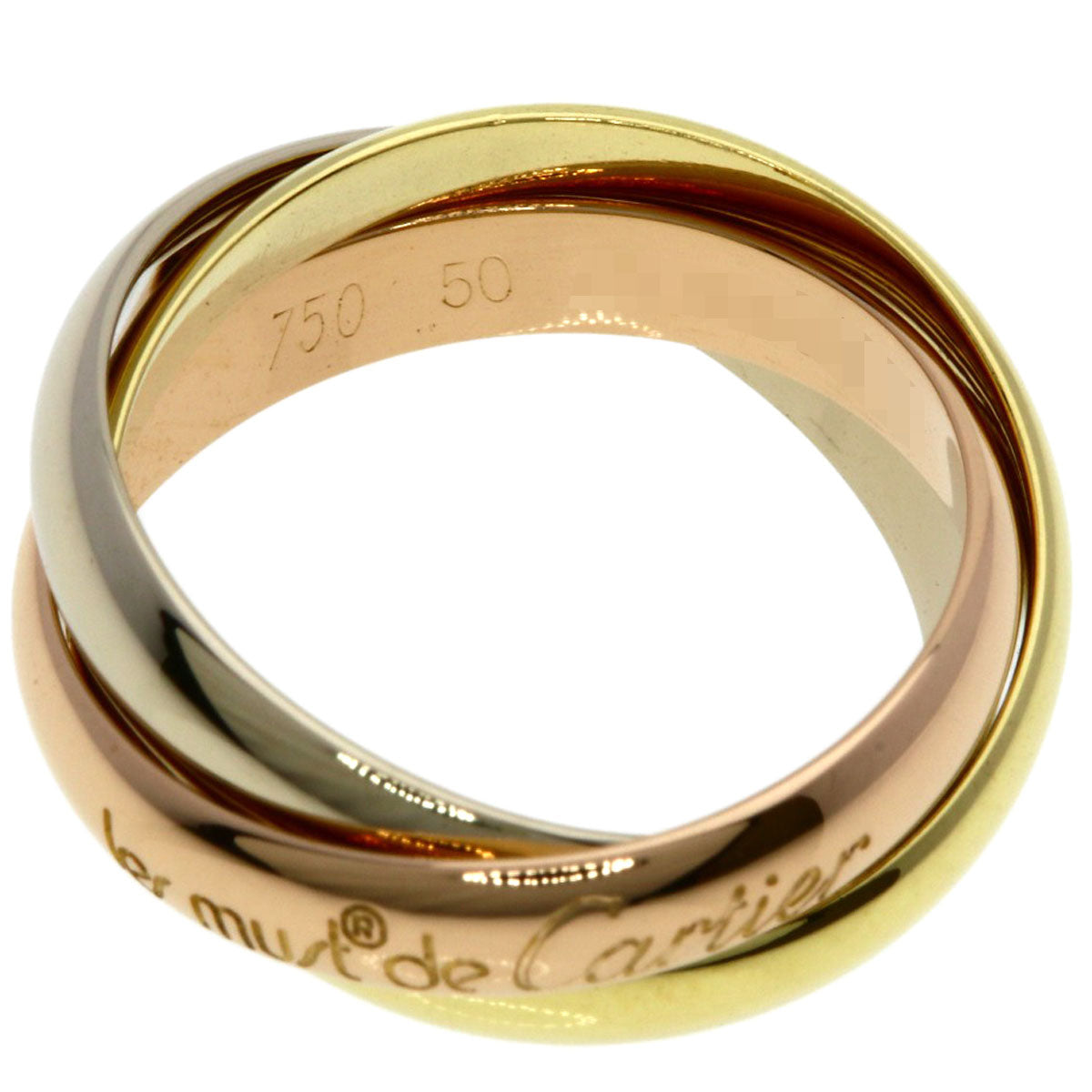 CARTIER Trinity #50 Ring K18 Yellow Gold K18 White GoldLadies [Used]