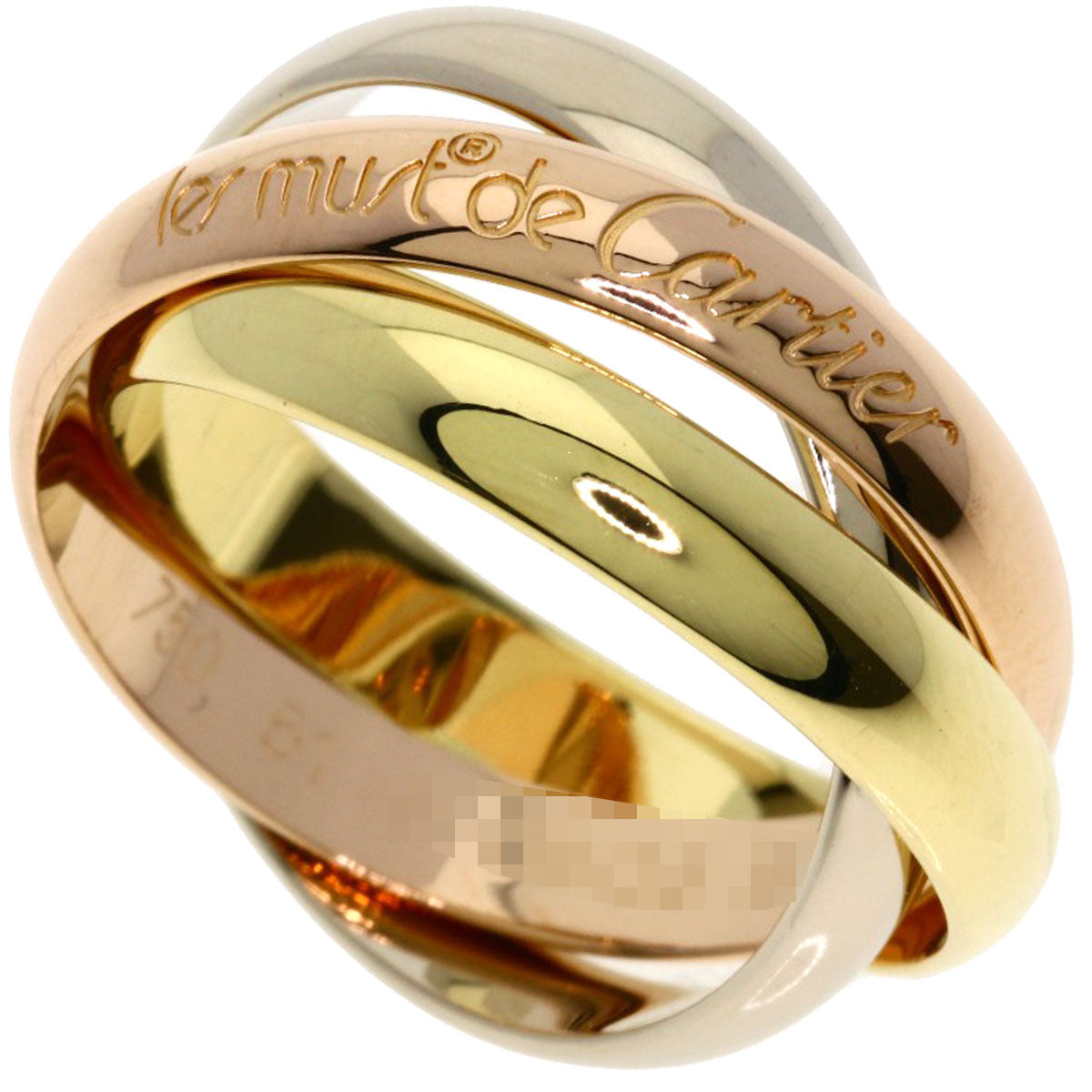 CARTIER Trinity #51 Ring K18 Yellow Gold 18K Pink GoldLadies [Used]