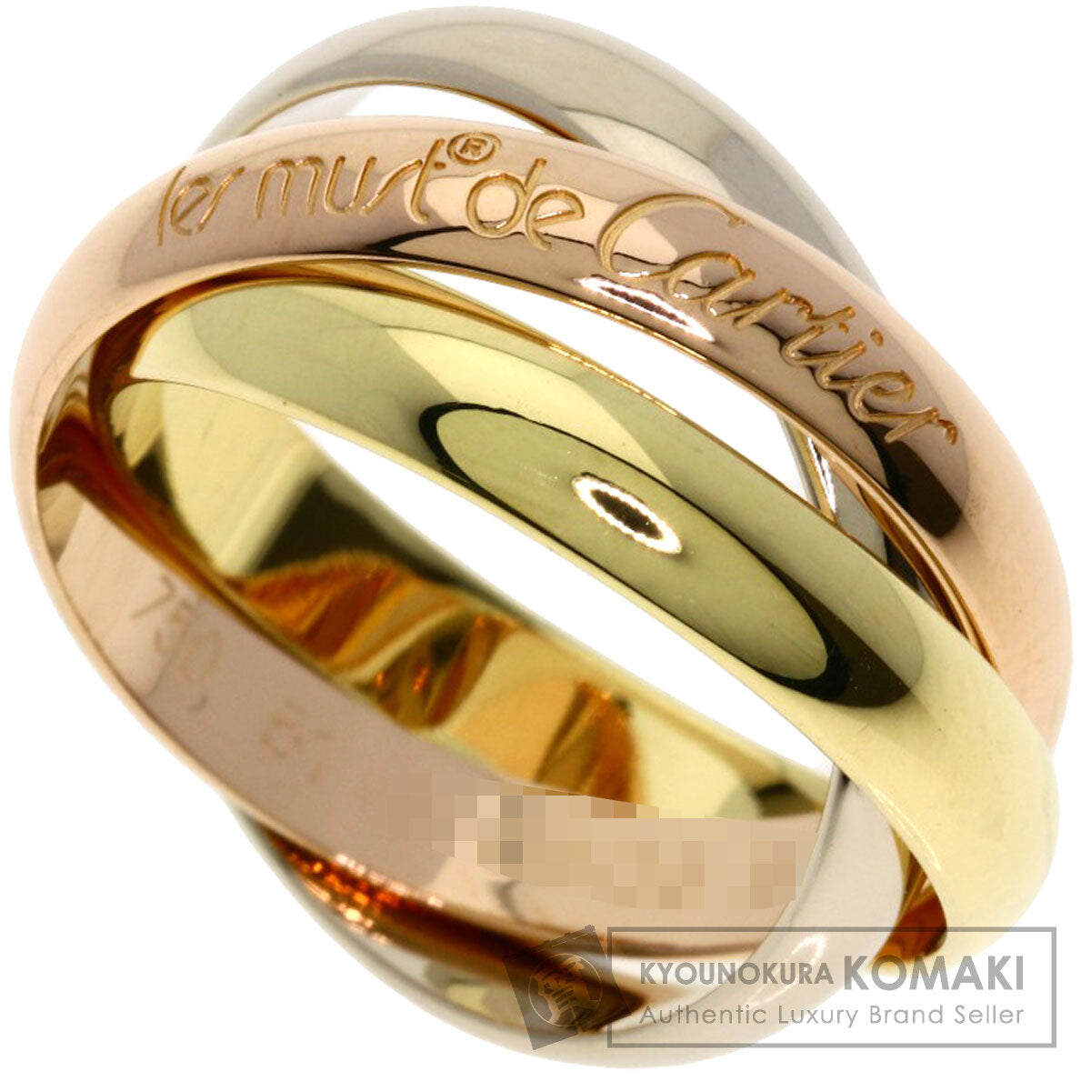 CARTIER Trinity #51 Ring K18 Yellow Gold 18K Pink GoldLadies [Used]
